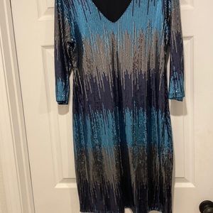 Beautiful Karen Kane sequin waterfall dress